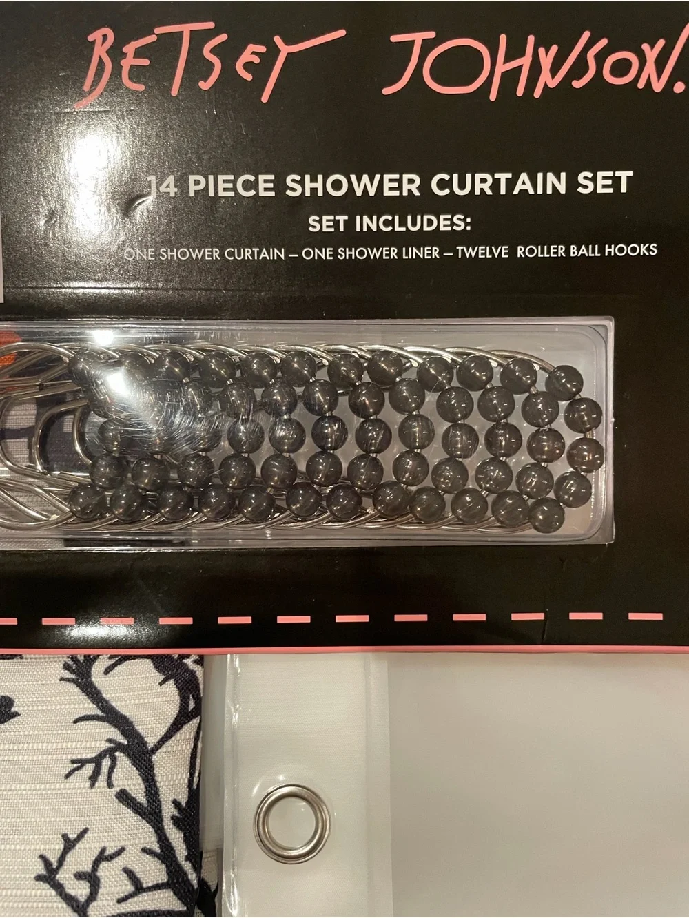 NWT Betsey Johnson Halloween 14 Piece Shower Curtain Set